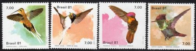 B2897 - Brazilia 1981 - Pasari 4v.neuzat,perfecta stare foto