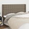 Gossi tablie de pat cu aripioare gri taupe 183x16x118/128 cm textil