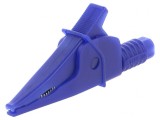 Bornă crocodil albastră 20A 39mm 1kV soclu 4mm