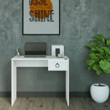 Cumpara ieftin Birou Adore Hampton, cu sertar, Alb, 90 x 75 x 51 cm