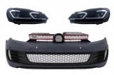 Bara fata VW Golf 6 GTI cu faruri LED silver si semnalizare secventiala