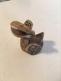 miniatura ceramica pelican, 5x4 cm, decor, colectie, casa papusii