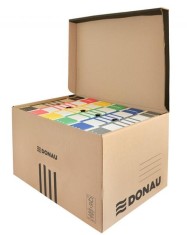 Container arhivare carton ondulat Donau 450 gsm cu capac deschidere superioară