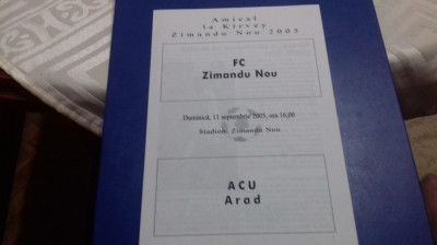 program FC Zimandu Nou - ACU Arad foto