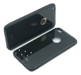 Cumpara ieftin Husa Apple iPhone 8 Plus, MyStyle Back Glass, husa cu sticla securizata pe spate de culoare neagra