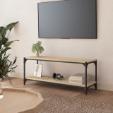Cumpara ieftin Comodă TV, stejar sonoma, 100x33x41 cm, lemn prelucrat și oțel