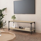 Comoda TV, stejar sonoma, 100x33x41 cm, lemn prelucrat si otel GartenMobel Dekor, vidaXL