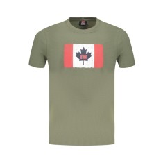 Norway Tricou barbati cu imprimeu, din bumbac, Regular fit, Verde, M