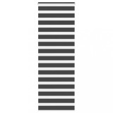VidaXL Jaluzea tip zebra neagră lățime țesătură 70,9 cm poliester