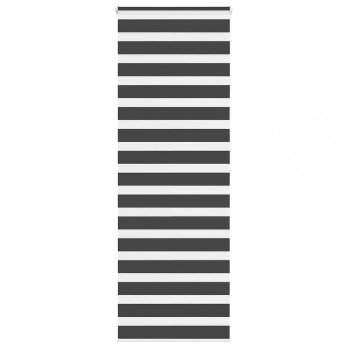 vidaXL Jaluzea tip zebra neagră lățime țesătură 70,9 cm poliester