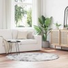 VidaXL Covor shaggy cu pom &icirc;nalt, NAVARRA, gri argintiu, 160x160 cm 4102916