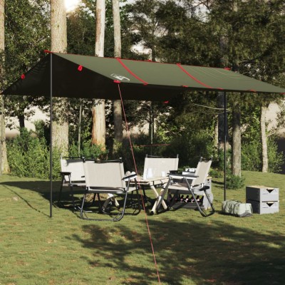 Gossi prelata de camping, verde masliniu, 451x420 cm, impermeabila foto