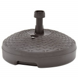 Suport Umbrelă vidaXL Maro 20L, Bază Stabilă Plastic Ratan, Rezistent Intemperii, 45x28cm