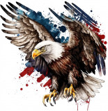 Cumpara ieftin Sticker decorativ, Vultur American, Multicolor, 60 cm, 1270STK-5