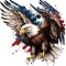 Sticker decorativ, Vultur American, Multicolor, 60 cm, 1270STK-5
