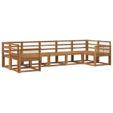 vidaXL Set de canapele de exterior 7 pcs natural Lemn Solid de Acacia 3385515