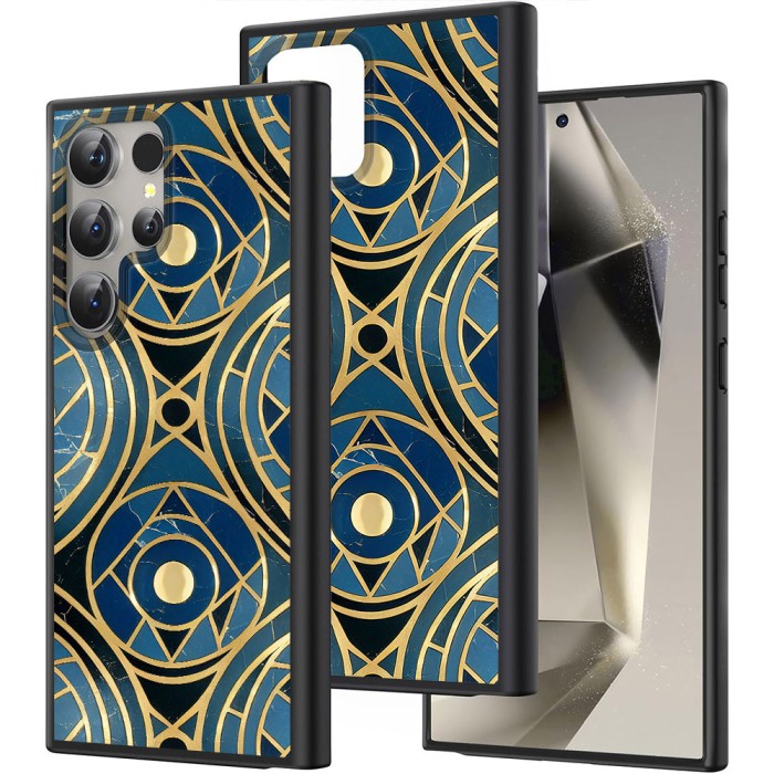 Hus&Auml; pentru samsung galaxy s25 ultra, dc cobalt marble, protec&Egrave;ie camer&Auml;, anti&Egrave;oc, design slim, lux aeternum