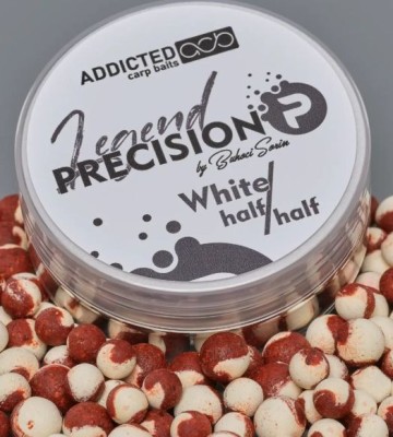Boilies ADDICTED Carp Baits Precision Legend Half &amp;amp; Half, White, 8-10mm, 40g foto