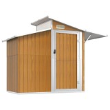 Cumpara ieftin Sopron de gradina, maro, 270x130x208,5 cm, otel galvanizat