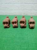 Set 4 maimute IWAZARU sculptate in ceramica
