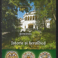 2011, LP 1925 - Palatul Cotroceni - Istorie si heraldica, colita nedantelata