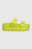 Steve Madden papuci Bail out femei, culoarea verde, cu platforma, SM11002448