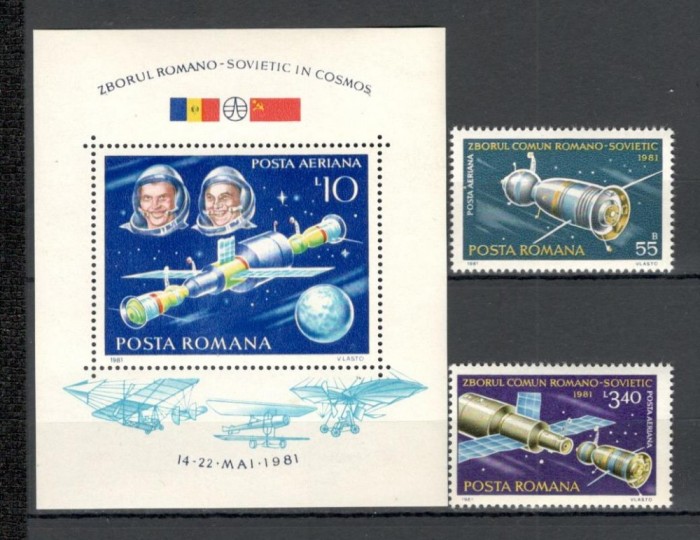 Romania.1981 Posta aeriana-Cosmonautica YR.700