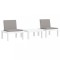 Set mobilier de gradina, 3 piese, cu perne, alb, PP
