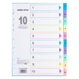 File Separatoare Dosar, Office Style, Set 10 Bucăți, Multicolor, Format A4, Oem