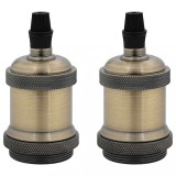 Cumpara ieftin Suporturi de lampa 2 buc Bronz E27