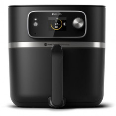 Friteuza cu aer cald Philips HD9880/90 7000 XXL Connected Airfryer Combi, 2200 W, 22 programe, Wi-Fi, Control prin aplicatie, Termostat reglabil (Negr