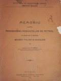 MEMORIU ASUPRA PRIOGENARII DERIVATELOR DE PETROL -BUC. 1915