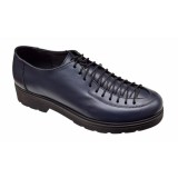 Pantofi casual dama din piele naturala - Model Bleumarin cu Negru PDGINABL