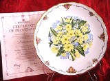 FARFURIE DECORATIVA PORTELAN ENGLEZESC ROYAL ALBERT BRADEX CU CERTIFICAT PRIMULE