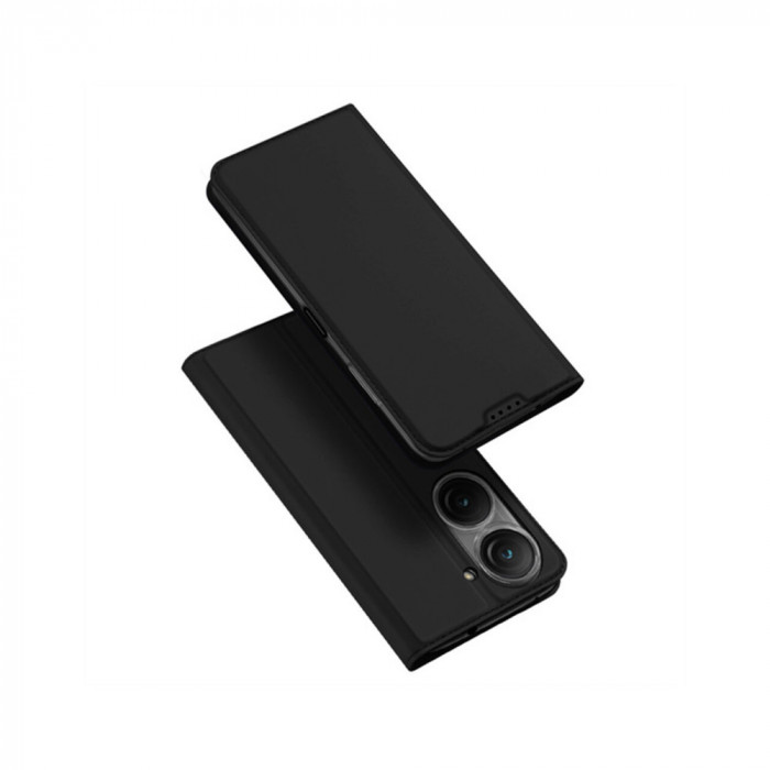Husa Flip Compatibila cu Asus Zenfone 9 Dux Ducis Skin Pro Black