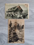 Set 2 Cărți Poștale Vechi RPR (1951) &ndash; Cabana Trei Brazi Predeal &amp; Parcul 30 Decembrie T&acirc;rgoviște