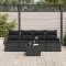 vidaXL Set de canapele pentru grădină 5 pcs Negru 55 x 55 x 37 cm 3354582