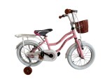 Bicicleta copii Vision Bonny, culoare roz, roata 16 , cadru din otel, cu portbagaj