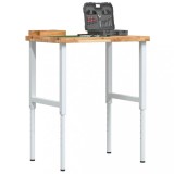 vidaXL Banc lucru 80x60x(73-99,5) cm lemn masiv acacia dreptunghiular