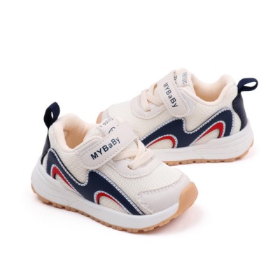 Adidasi albi cu bleumarine - Valuri (Marime Disponibila: 9-12 luni (Marimea 20 foto