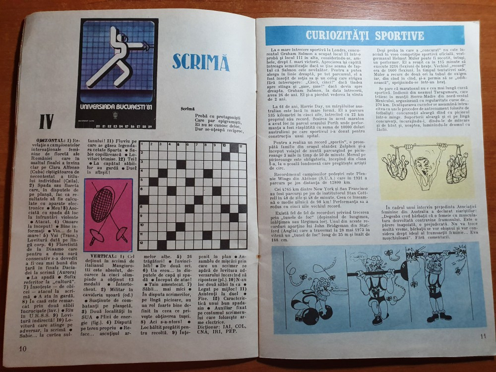 Revista caleidoscop sportiv iulie 1981- contine  rebus,omor,enigme,teste,stiri | Okazii.ro