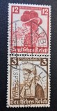 Germania (Deutsches Reich 1935) Pereche Verticală"Deutsche Nothilfe 1935 - Trachten " (Schwarzwald 12+6Pf &amp; 3+2Pf , Ștampilată / Used) CLK1