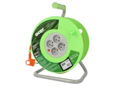 Prelungitor alimentare ACAR 3x1,5mm&sup2; bobinat, 4 prize PVC, 30m