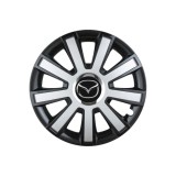 Set 4 capace roti Flash Gri-Negru R16 pentru gama auto Mazda, Autohelix MSA