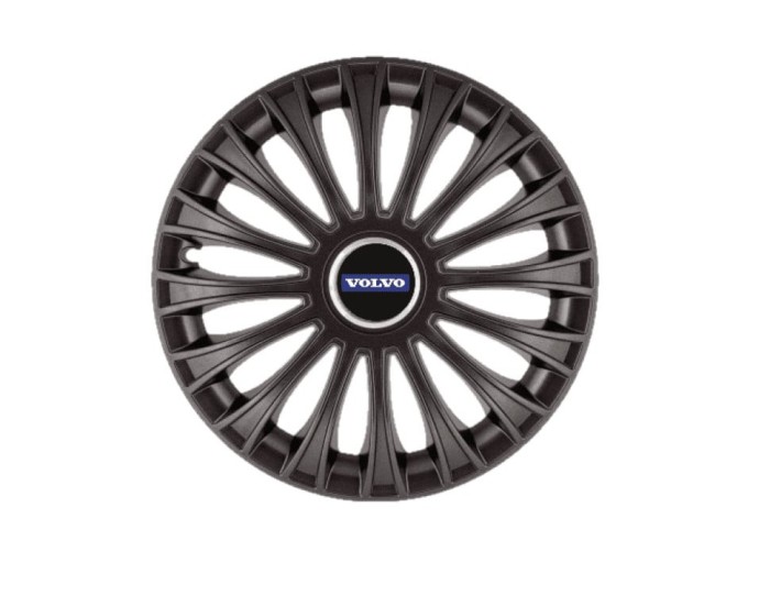 Set 4 capace roti pentru Volvo, model Dino Black, R14