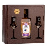 Palinca de Zalau Aciu + set 2 Pahare ? Tuica Prune 50% 0.7l