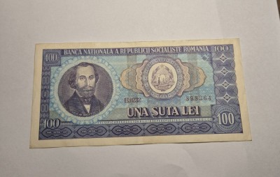 100 lei 1966 XF foto