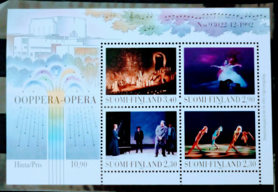 Finlanda 1993 opera, balet muzica BLOC nestampilat foto