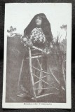 Carte postala, romanca in costum popular, 1917