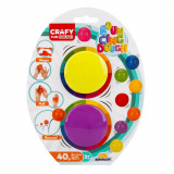 Cumpara ieftin Set plastilina Crafy, 2 culori, Galben-Neon si Violet, 40 g